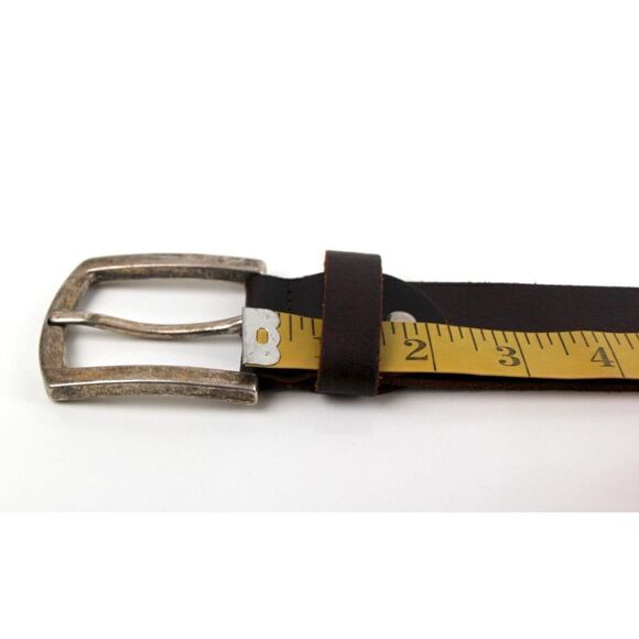 EMBROIDERED BROWN GENUINE LEATHER 1 3/8"Wd CASUAL DRESS MEN'S BELT Sz 38 (X33 - Picture 10 of 13